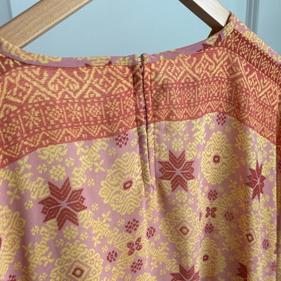 Elegant Orange and Yellow Patterned Kaftan - Picture 6 of 6